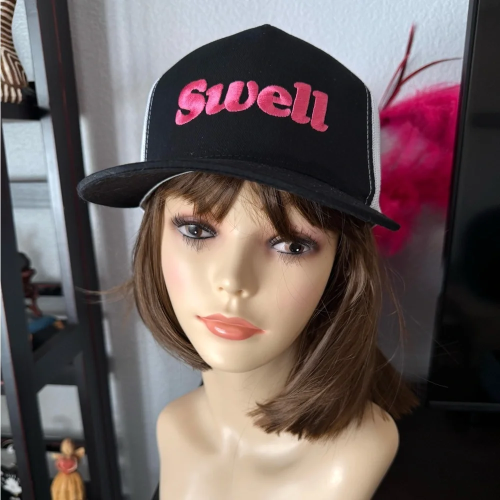 Swell Black and Pink Women's Trucker Cap